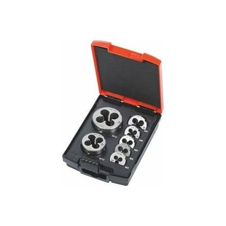 Holex Round Die Set, HSS, for Metric Threads: M3-M12 142725 M3-12